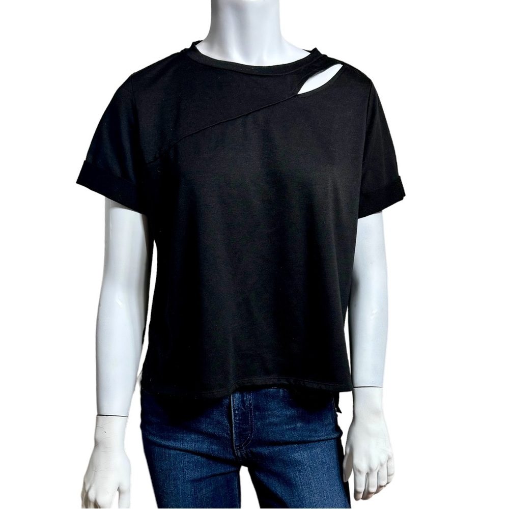 Adison Parker Black Cut Out Top